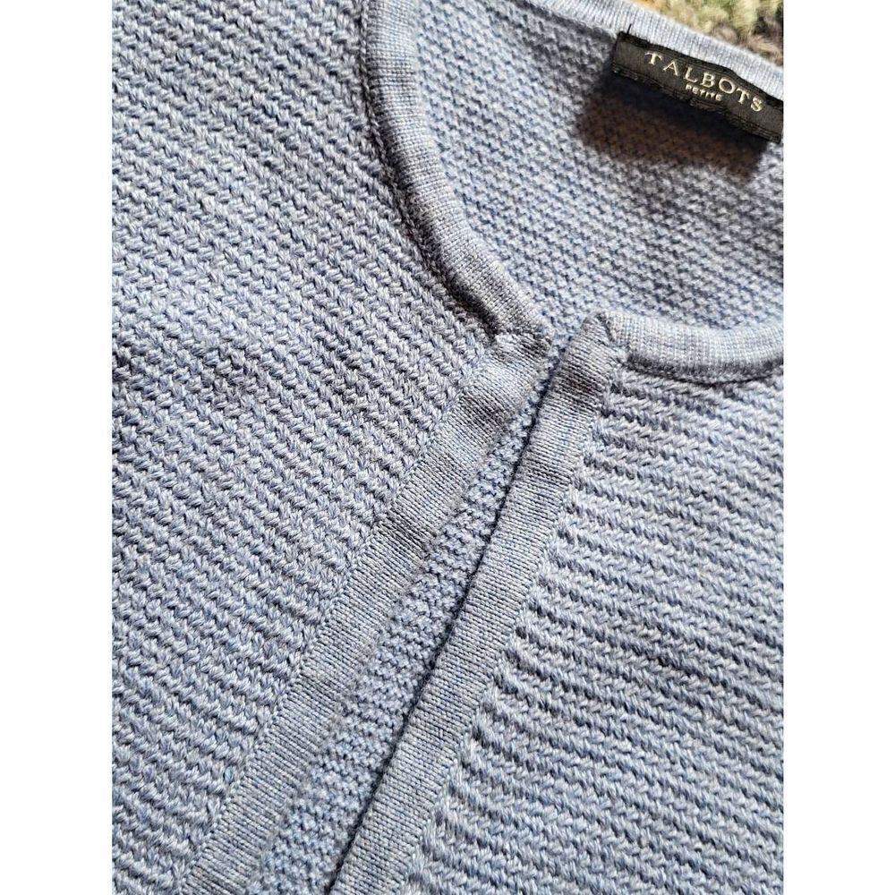 Talbots Textured Open Front Sweater Jacket Cardig… - image 5